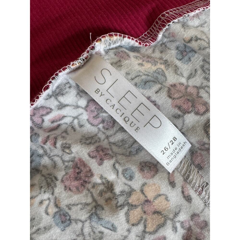 SLEEP by Cacique Floral Pajama Joggers Pants 26/28 - Picture 2 of 5